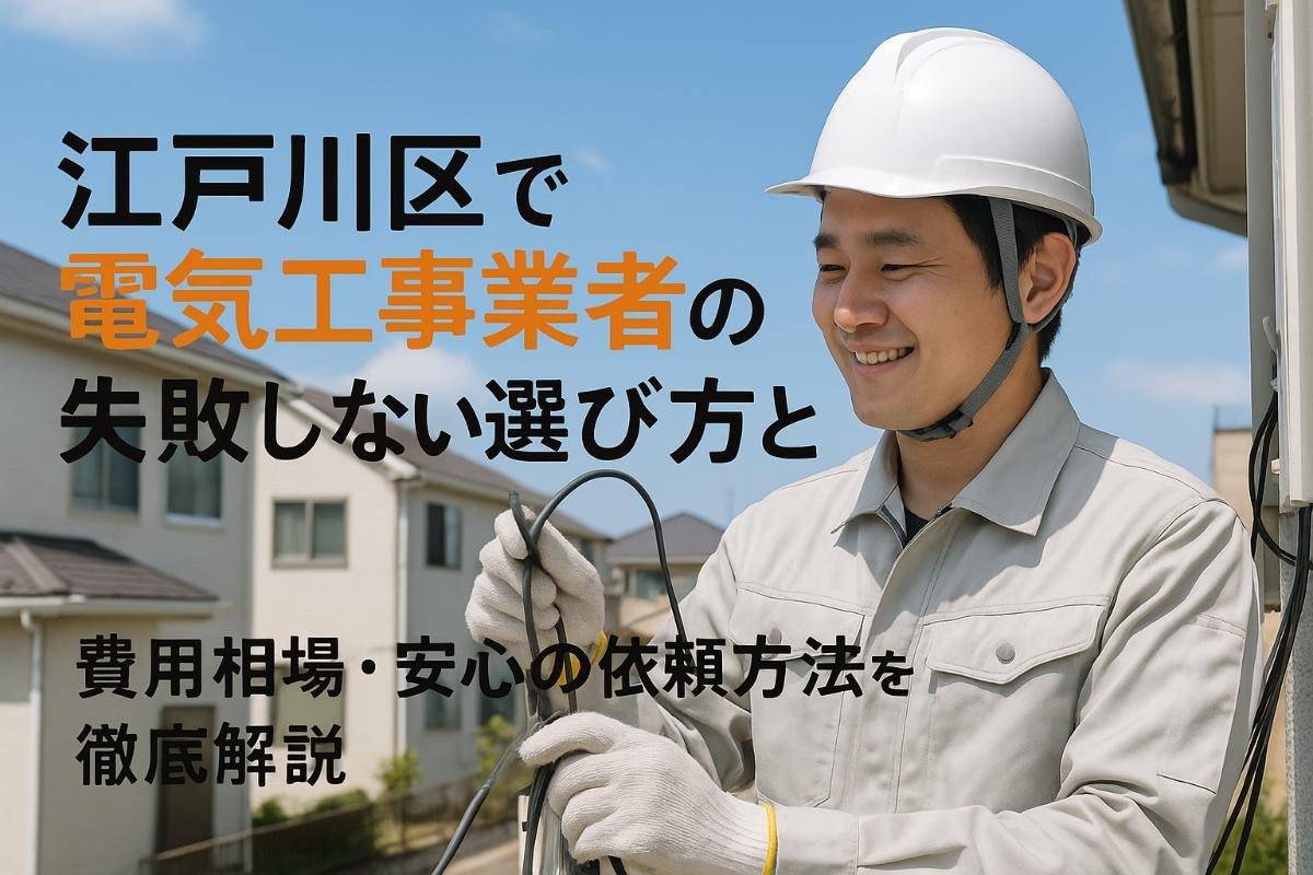 江戸川区で電気工事業者の失敗しない選び方と費用相場・安心の依頼方法 