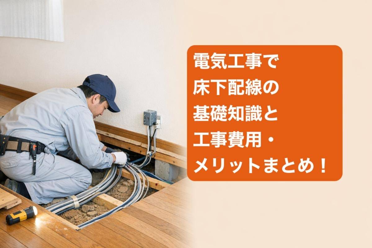 電気工事で床下配線の基礎知識と工事費用・メリットまとめ！住宅・オフィスの工事の違いも解説 | メディア