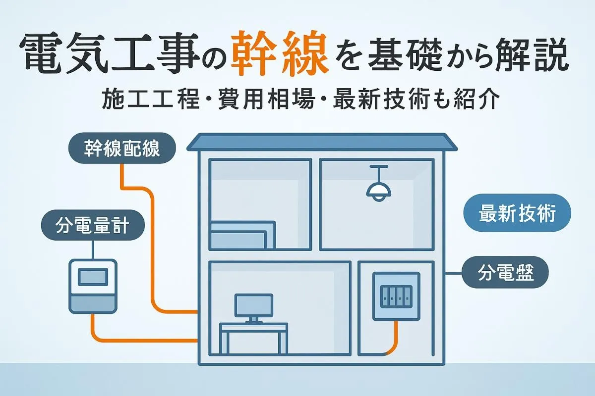電気工事の幹線とはなにか基礎から解説！施工の工程と費用相場・最新技術まで紹介