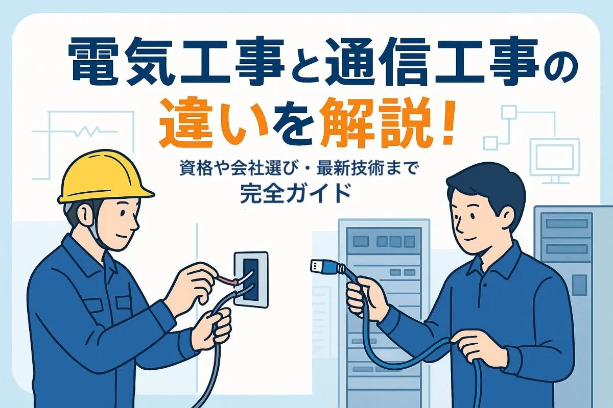 電気工事と通信工事の違いを解説|資格や会社選び・最新技術まで完全ガイド