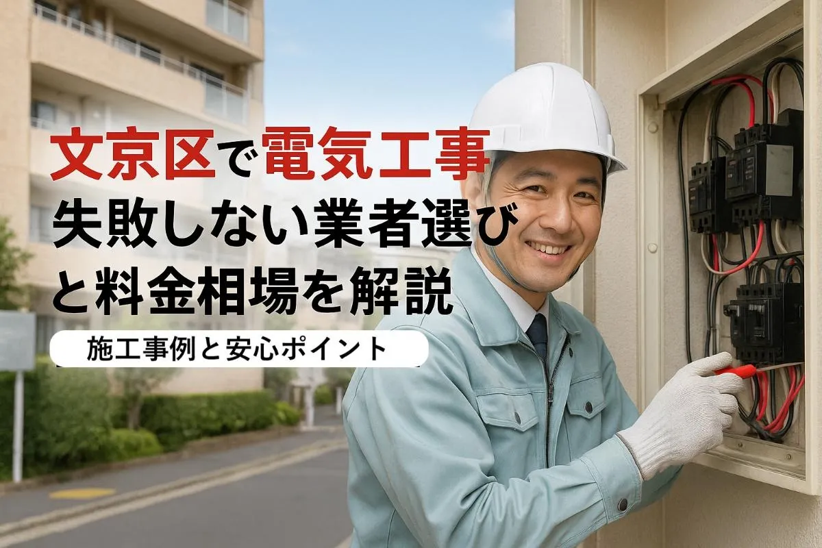 文京区で電気工事の失敗しない業者選びと料金相場を解説【施工事例と安心ポイント】