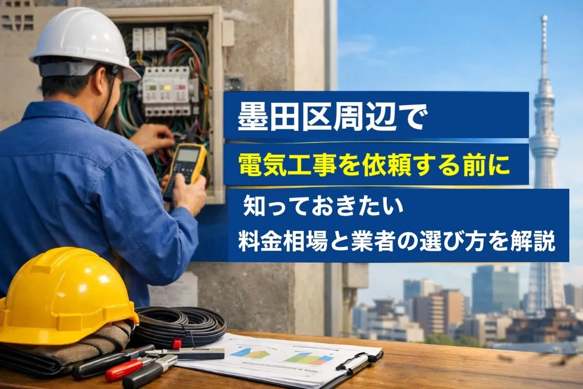 墨田区周辺で電気工事を依頼する前に知っておきたい料金相場と業者の選び方を解説