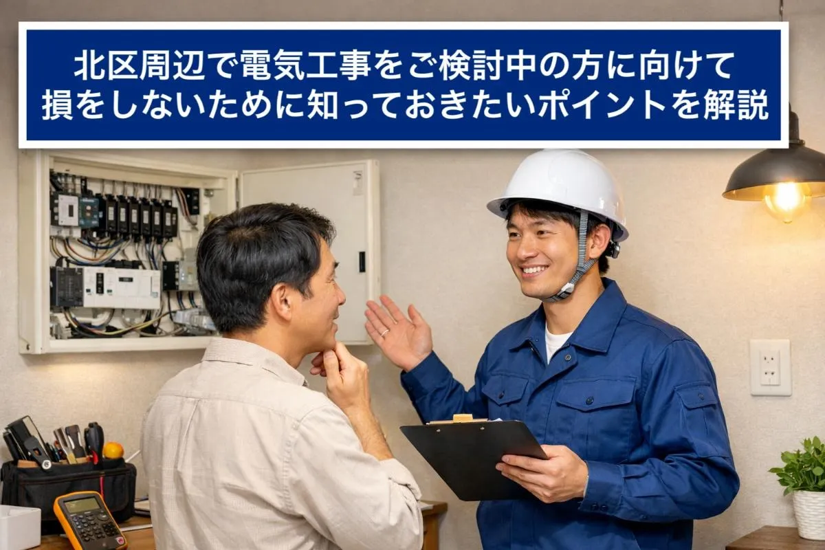 北区周辺で電気工事をご検討中の方に向けて損をしないために知っておきたいポイントを解説