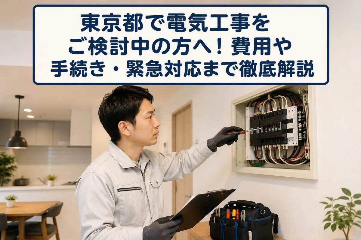 東京都で電気工事をご検討中の方へ！費用や手続き・緊急対応まで徹底解説