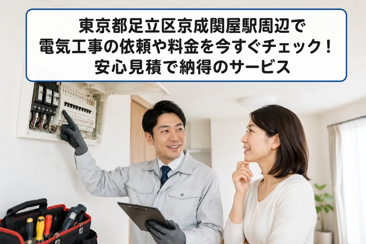 東京都足立区京成関屋駅周辺で電気工事の依頼や料金を今すぐチェック！安心見積で納得のサービス